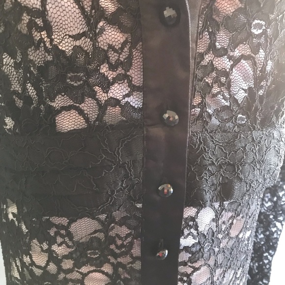 Susan Graver Sheer Lace Duster Jacket Black Size XL - Picture 12 of 12